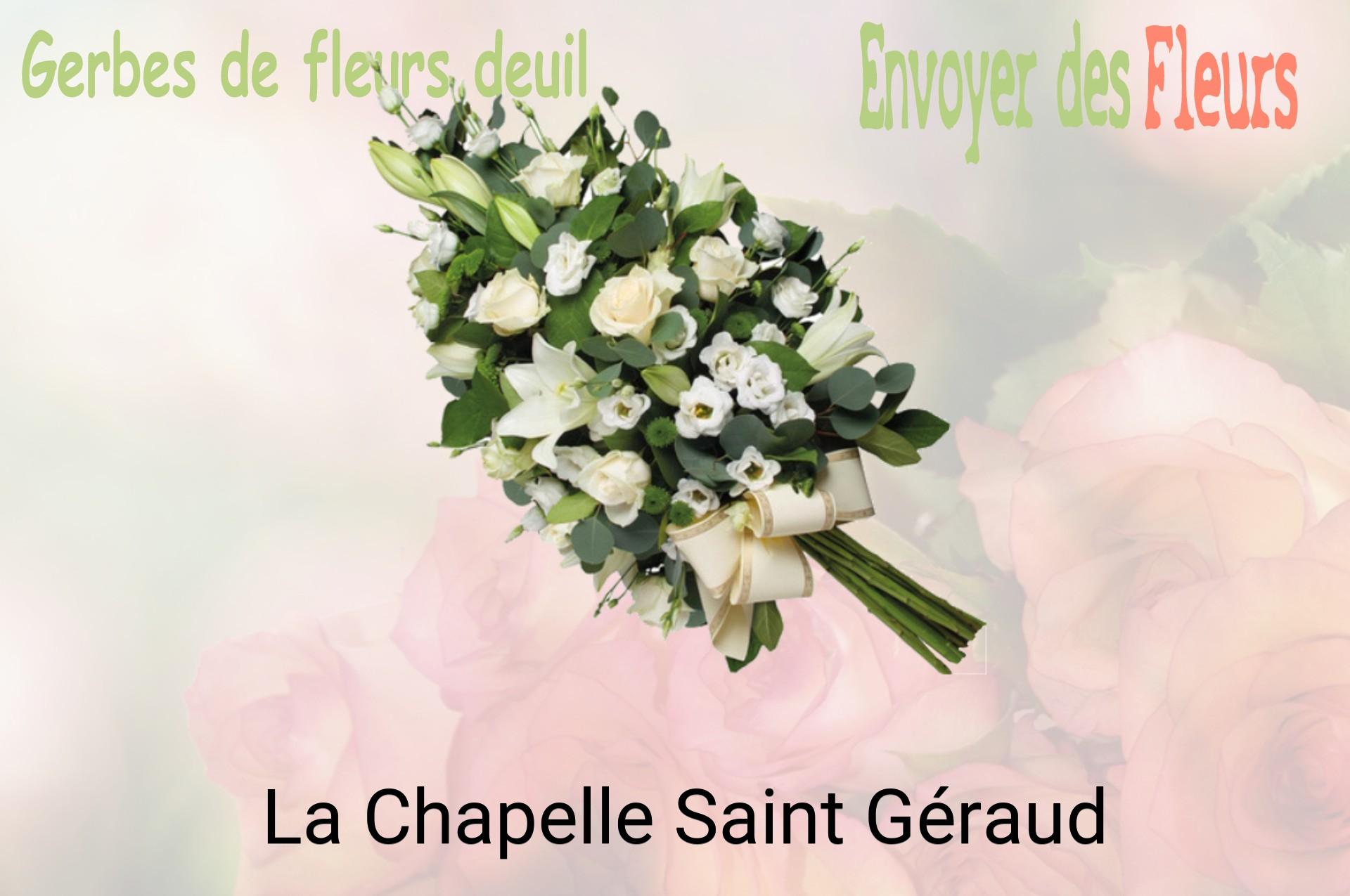 Gerbe de fleurs de deuil livrée à La Chapelle-Saint-Géraud